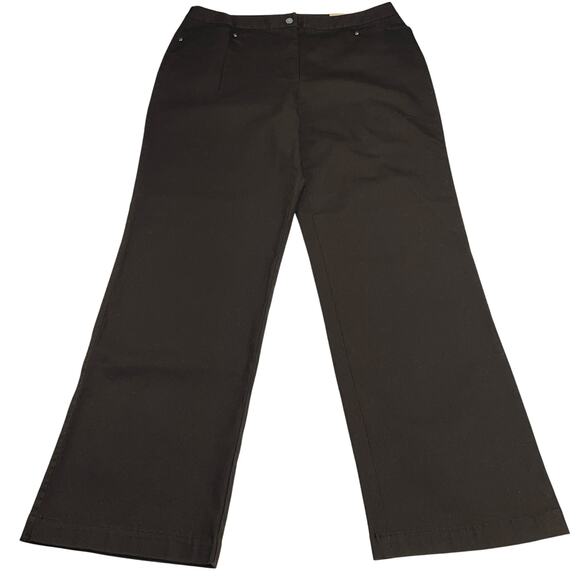 Additions by Chico's Chocolate Brown Cotton High Rise Chino Pants Size 10 (1.5) - Picture 12 of 12